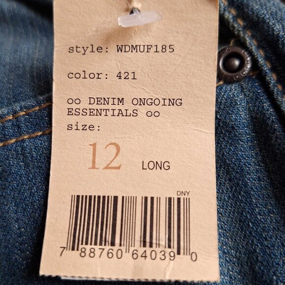 Liz Claiborne Ongoing Essentials Classic Blue Jeans Size 12 Long - Picture 10 of 12